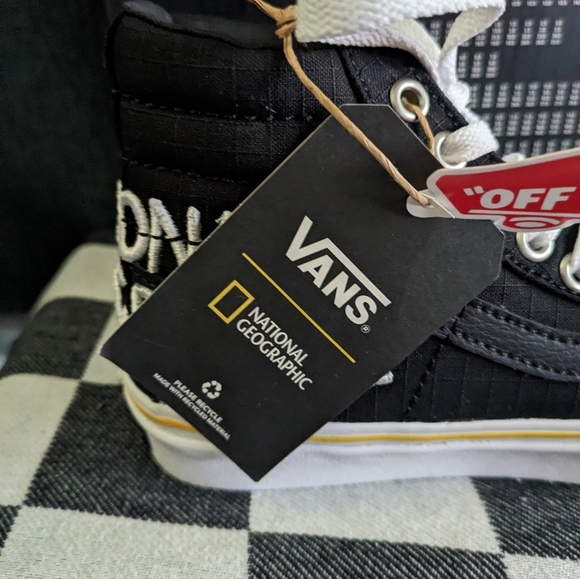 Vans National Geographic Box Logo SK8 Hi Reissue Women Black White (2020) 1223 - Picture 9 of 12
